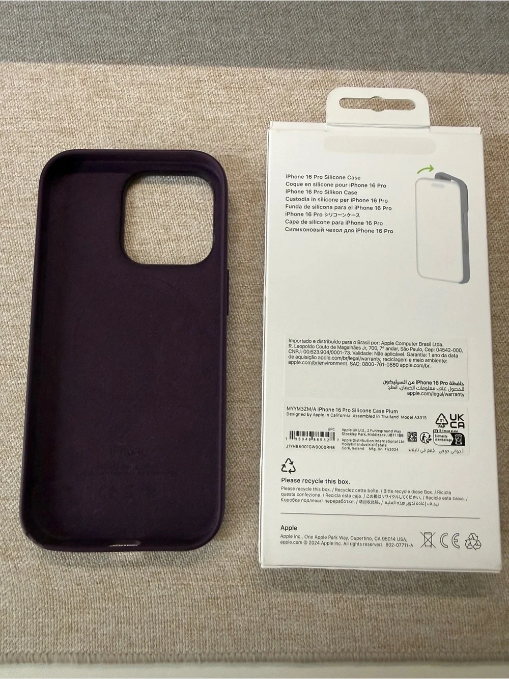 Authentic Apple iPhone 16 Pro Silicone Case
